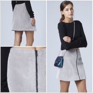 Topshop furry mini skirt